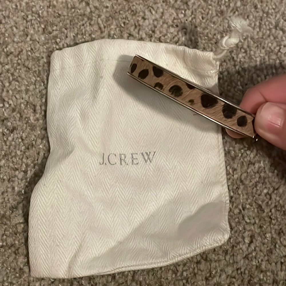 J Crew Real Calf Hair Gold Bracelet